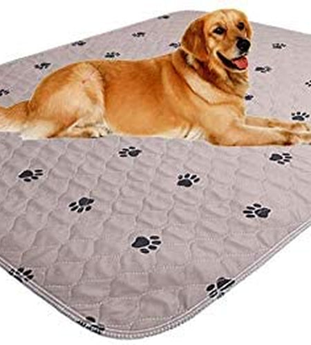 Reusable Pee Pad + Free Puppy Grooming Gloves/Quilted, Fast Absorbing Machine Washable Dog Whelping Pad/Waterproof Puppy Training Pad/Housebreaking Absorption Pads